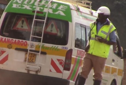 Police officer recorded collecting bribe from motorists along the Kitale- Kapenguria highway on Thursday, February 1, 2024.